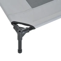 PawHut 36" x 30" Elevated Portable Mesh Dog Cot Outdoor Cooling Pet Cat Bed with UV Protection Canopy Shade(m-9)