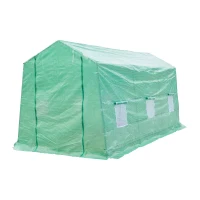 Outsunny 15’ x 7’ x 7’ Outdoor Portable Walk-In Tunnel Greenhouse with Windows(m-6)
