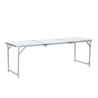 Outsunny 71" Tri-Fold Aluminum Camping Table w/ Carrying Handle(m-2)
