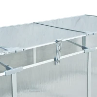 Outsunny 71" Cold Frame Greenhouse Aluminum Vented Mini Greenhouse Kit(m-8)