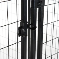 PawHut 97" x 46" Outdoor Dog Cage Galvanized Metal Dog Kennel Playpen with UV and Water Resistant Tarp Cover(m-8)