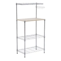 HomCom 47" Bakers Rack Organizer Kitchen Prep Station with Cutting Board(m-1)