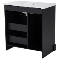 Kleankin 34” Modern Ceramic Sink Bathroom Vanity Set(m-9)