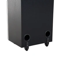 HomCom 37" Portable Remote Control Indoor Outdoor Bluetooth Capable Dual Speaker Stereo with Wheels(m-13)