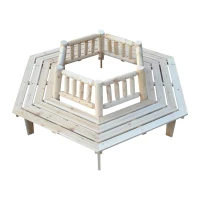 Outsunny 6 Seat Garden Fir Tree Wrap Bench(m-5)