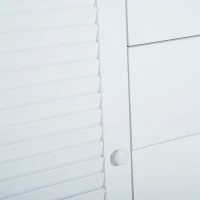 HomCom 47" Contemporary Craftsman Style Bathroom Cabinet Buffet Sideboard Countertop Tower with Drawers and Shutters - White(m-8)