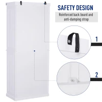 HomCom 72" Large Colonial Free Standing Wooden Kitchen Pantry Cupboard Storage Cabinet - White(m-8)