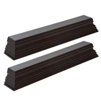 HomCom 24” 2 Piece Modern Floating Shelf Wall Mount Bookshelf - Brown(m-4)