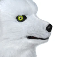 HomCom White Fox Costume Mouth Mover Hood(m-8)
