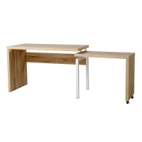 HomCom Modern Rotating Nesting L-Shaped Computer Desk Workstation(m-6)