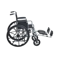 HomCom Foldable Lightweight Manual Wheelchair - Black/Silver(m-5)