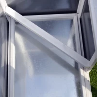 PawHut 32" Luxury Large Wooden Outdoor Open Covered Chicken Coop House with Run and Nesting Box - Gray and White(m-12)