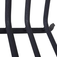 Outsunny Firewood Log Grate for Indoor Wood Burning Fireplace  Steel  7-Bar  21" L(m-10)