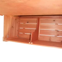 Pawhut Portable Wooden Chicken Coop With Nesting Box and Roost(m-10)