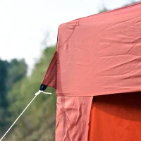 Outsunny 10’ x 20’ Outdoor Gazebo Canopy Wedding Party Tent with 4 Removable Sidewalls - Rust Red(m-6)