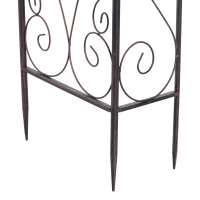 Outsunny 7.5' Metal Outdoor Garden Arch Arbor Trellis - Black Bronze(m-13)