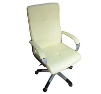 HomCom Synthetic Leather Computer Office Chair Cream - 3462(m-2)
