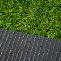 Outsunny 3-Piece 10' x 3' Artificial Turf Grass with Simulated Look & Feel UV Protection, & Drain Holes for Rain, 1.25" Height(m-10)