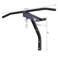 Soozier Wall Mount Heavy Punching Bag Hanger with Pull Up Bar - Black(m-4)