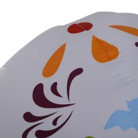 HomCom 4' LED Outdoor Halloween Inflatable Decoration - Day of the Dead Sugar Skull(m-8)