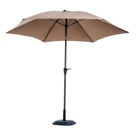 Outsunny 10’ Aluminum Outdoor Patio Umbrella with Tilt and Crank – Latte Brown(m-2)