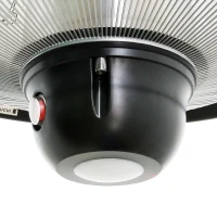 Outsunny 1500W Ceiling Mounted Round Outdoor Electric Patio Heater with LED Light and Remote Control(m-9)