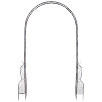 Outsunny 7.5' Metal Outdoor Garden Arch Arbor Trellis - Black Bronze(m-3)