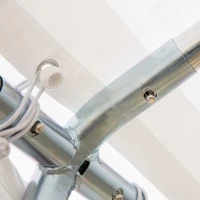 Outsunny 32" x 20" Outdoor Heavy Duty Carport Canopy Gazebo Wedding Party Tent Garage - White(m-14)