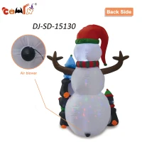 COMIN 6 Foot Tall Inflatable Snowman & Penguins Inflatable Christmas Yard Decoration(m-6)