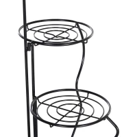 Outsunny 4-Tier Folding Flower Pot Stand Display Table for an Elegant Indoor/Outdoor Decorative Touch(m-8)