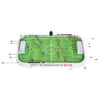 Soozier 37” Portable Mini Foosball Table Tabletop Soccer Game for Kids Sportcraft Football Table - Green/White(m-3)