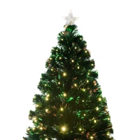 HomCom 6' Tall Pre-Lit Artificial Fiber Optic LED Lit Christmas Tree(m-5)