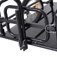 Aosom Folding Bicycle Bike Cargo Storage Cart and Luggage Trailer with Hitch - Black(m-11)