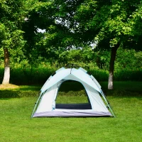 Outsunny 7' x 6' 2-Person Instant Tent with Rainfly - Green / Sky Blue(m-3)