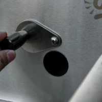 Outsunny Outdoor Pizza Oven, Portable Pellet Wood Fired Pizza Maker, 12" Stainless Steel Pizza Grill with Stone and Peel Accessories for Outside, Backyard, Outdoor Kitchen(m-8)