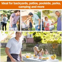 Outsunny 41" Folding Outdoor Charcoal BBQ Grill with Non-Stick Pan and Good Air Ventilation(m-7)