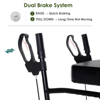 HOMCOM Aluminum Rollator Walker for Seniors Get Outside with 4 Large Wheels & Brakes and Foldable Design(m-7)