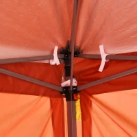 Outsunny 10’ x 20’ Outdoor Gazebo Canopy Wedding Party Tent with 4 Removable Sidewalls - Rust Red(m-8)