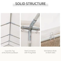 Outsunny Outdoor 32"x16" Heavy Duty Portable Carport Gazebo Canopy Wedding Tent Garage - White(m-6)