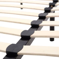 HomCom Queen Size Torsion Arched Wood Slat Steel Platform Bed Mattress Frame - Black(m-3)