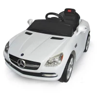 Mercedes-Benz SLK Kids 6v Electric Battery Powered Ride On Toy Car w/ Parent Remote Control - White(m-1)