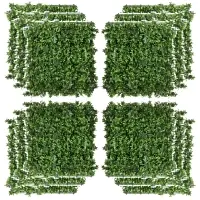 Outsunny 12 PCS 20" x 20" Artificial Boxwood Wall Panel Sweet Potato Leaf Privacy Fence(m-1)