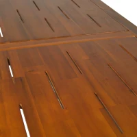 HomCom 7 Piece Acacia Wood Iconic Prairie School Style Bar Height Dining Set - Table/ 6 Stools(m-11)