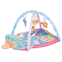 Qaba 36" x 26" Kids Baby Toddler Play Gym Activity Center Creeping Mat - Farm Animals(m-7)