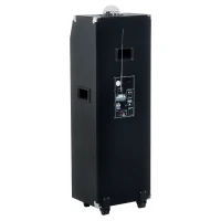 HomCom 100 Watt Portable Bluetooth Double Subwoofer Speaker System with LED Party Lights(m-6)