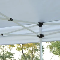Outsunny 29' x 10' Pop Up Canopy Party Wedding Event Tent with Carrying Case - White(m-5)