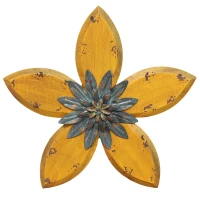 Stratton Antique Flower Wall Decor, Yellow(m-1)