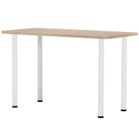 HOMCOM Modern Dining Table Office Working Desk Wood Top with Stainless Steel Leg(m-1)