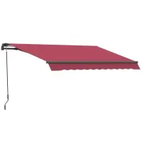 Outsunny Patio Awning Canopy Retractable Deck Door Outdoor Sun Shade Shelter(m-1)