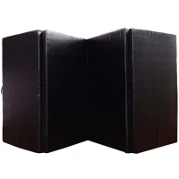 Soozier 6' x 4' x 2" PU Leather Folding Gymnastics / Martial Arts Mat - Black(m-3)